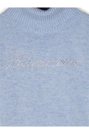 light-blue wool jumper MISS BLUMARINE KIDS | IF4135MS020X0605